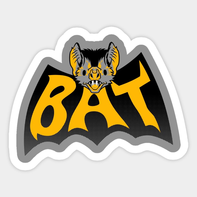 BAT in a bat shape Sticker by GiMETZCO!